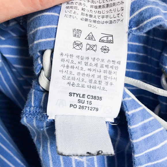 J. Crew Lace-up Tunic Shirt Stripe Blue White Size XXS - Picture 6 of 6